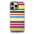 colorful stripe iPhone 14 Pro Ultra Clear Case For Sale