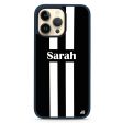 Black and white Stripes iPhone 14 Pro MagSafe Compatible Impact Guard Bumper Case Supply