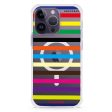 colorful stripe iPhone 13 Pro Max MagSafe Compatible Ultra Shockproof Case For Sale