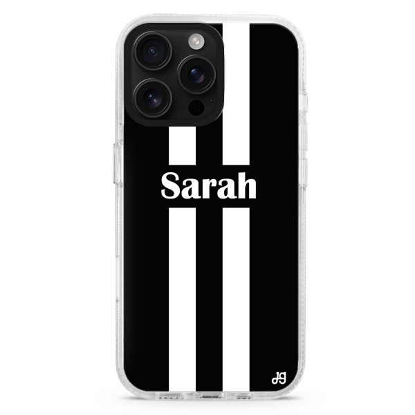 Black and white Stripes iPhone Ultra Clear Case Supply