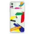 Brush Paint iPhone 12 Ultra Clear Case For Cheap