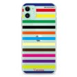 colorful stripe iPhone 11 Ultra Clear Case For Sale