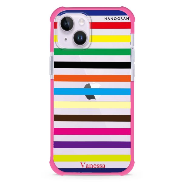 colorful stripe iPhone 13 Ultra Shockproof Case Online Sale