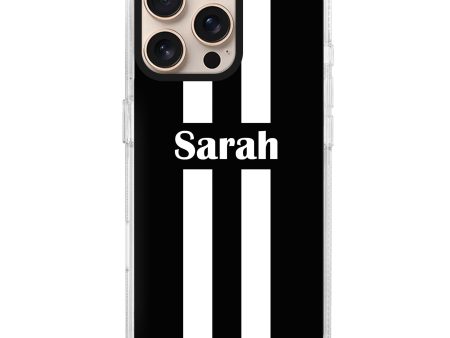 Black and white Stripes iPhone 14 Pro Max MagSafe Compatible Ultra Clear Case Supply