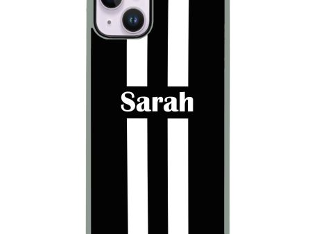 Black and white Stripes iPhone 15 Impact Guard Bumper Case Hot on Sale