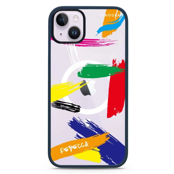 Brush Paint iPhone 14 Plus MagSafe Compatible Impact Guard Bumper Case Online now