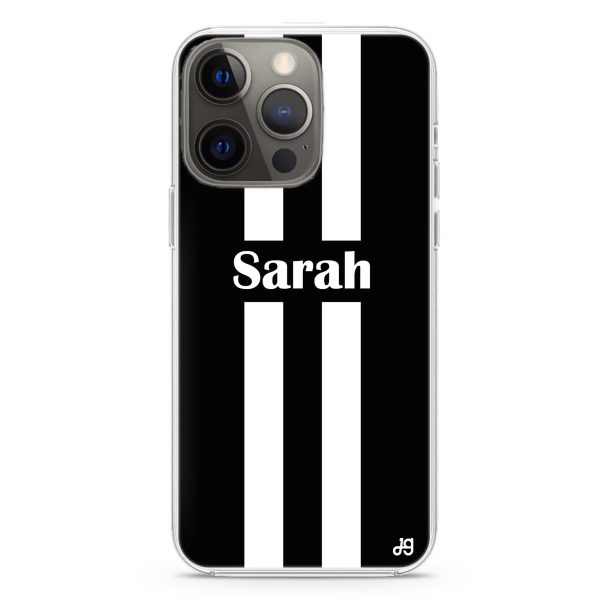 Black and white Stripes iPhone 13 Pro MagSafe Compatible Ultra Clear Case Hot on Sale