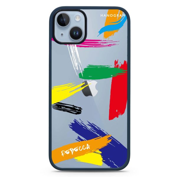 Brush Paint iPhone 14 Impact Guard Bumper Case Fashion