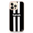 Black and white Stripes iPhone 15 Pro Max Impact Guard Bumper Case For Cheap