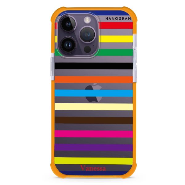 colorful stripe iPhone 12 Pro Max Ultra Shockproof Case Online now