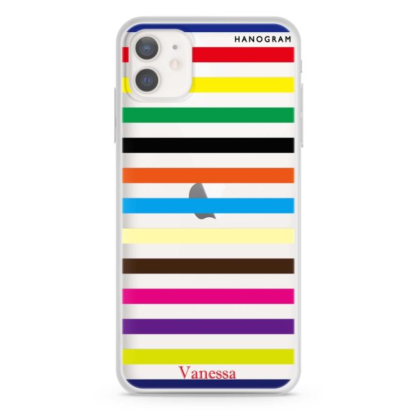 colorful stripe iPhone 12 Ultra Clear Case Supply