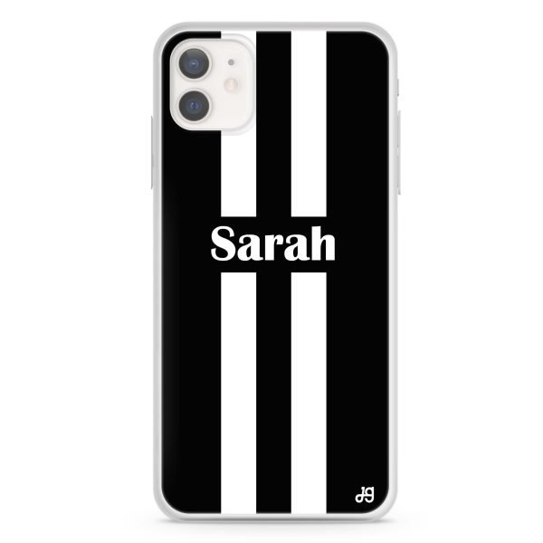 Black and white Stripes iPhone 12 Ultra Clear Case on Sale