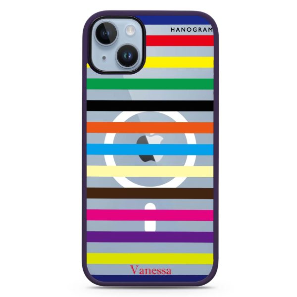 colorful stripe iPhone 14 Plus MagSafe Compatible Impact Guard Bumper Case Online Hot Sale