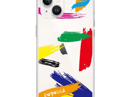 Brush Paint iPhone 14 Plus Ultra Clear Case Sale