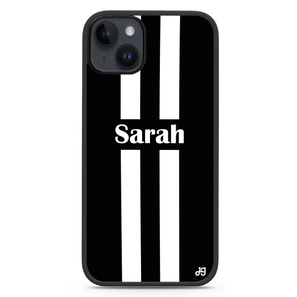 Black and white Stripes iPhone 15 Impact Guard Bumper Case Hot on Sale