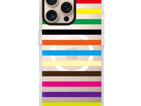 colorful stripe iPhone 14 Pro MagSafe Compatible Ultra Clear Case For Sale