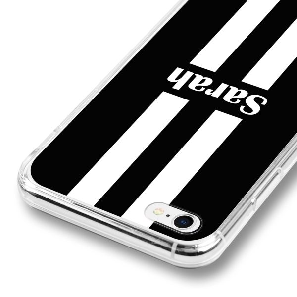 Black and white Stripes iPhone SE Ultra Clear Case on Sale