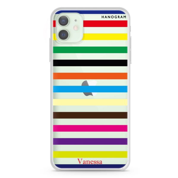 colorful stripe iPhone 12 mini Ultra Clear Case Discount