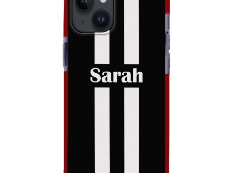 Black and white Stripes iPhone 14 Plus Ultra Shockproof Case Online now