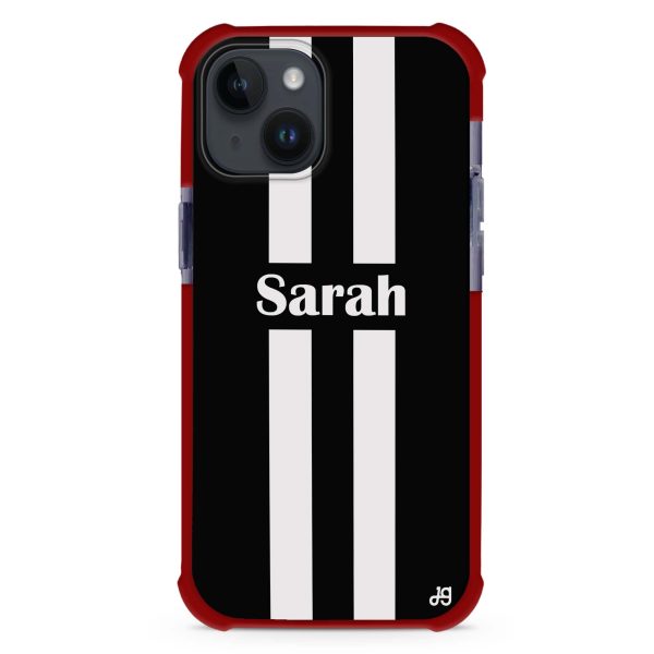 Black and white Stripes iPhone 14 Plus Ultra Shockproof Case Online now