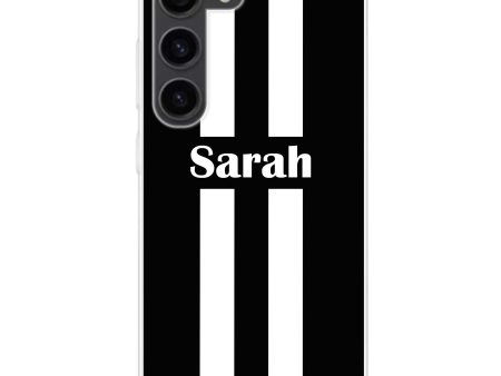 Black and white Stripes Samsung Galaxy Ultra Clear Case Online Sale