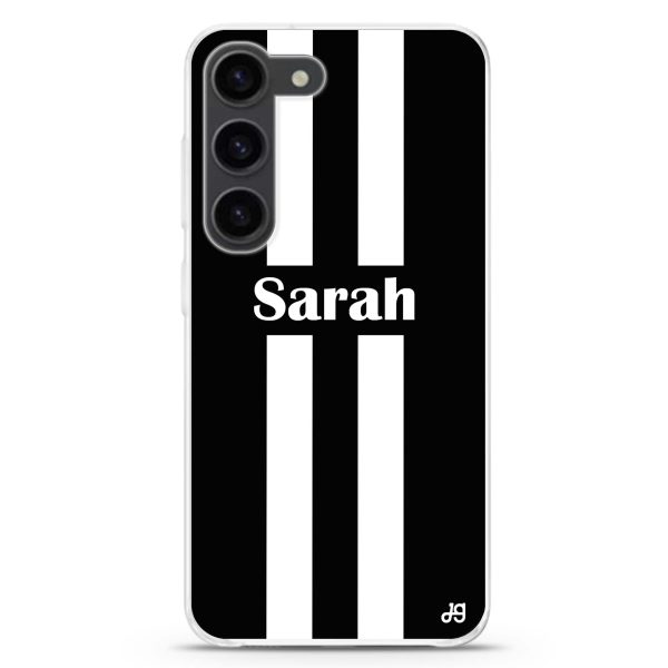 Black and white Stripes Samsung Galaxy Ultra Clear Case Online Sale