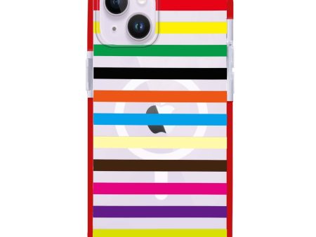 colorful stripe iPhone 12 MagSafe Compatible Ultra Shockproof Case Online Hot Sale