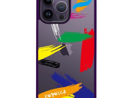 Brush Paint iPhone 14 Pro Max Impact Guard Bumper Case Online Hot Sale