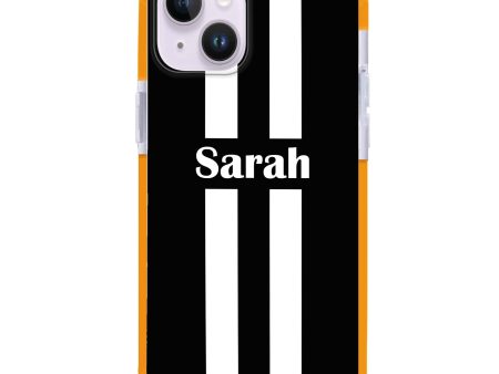 Black and white Stripes iPhone 14 Ultra Shockproof Case For Cheap