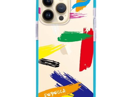 Brush Paint iPhone 13 Pro Max Ultra Shockproof Case Cheap