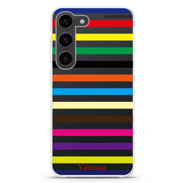 colorful stripe Samsung Galaxy Ultra Clear Case Online Hot Sale