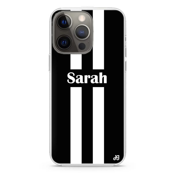 Black and white Stripes iPhone 12 Pro MagSafe Compatible Ultra Clear Case Sale