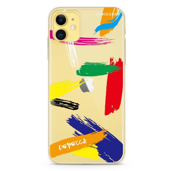 Brush Paint iPhone 11 Ultra Clear Case Online now