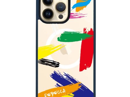 Brush Paint iPhone 14 Pro Max MagSafe Compatible Impact Guard Bumper Case Online Sale