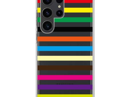 colorful stripe Samsung Galaxy Ultra Clear Case Cheap