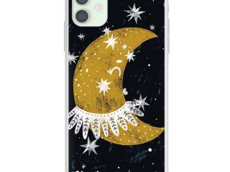 Cute Half Moon iPhone 12 mini Ultra Clear Case Hot on Sale