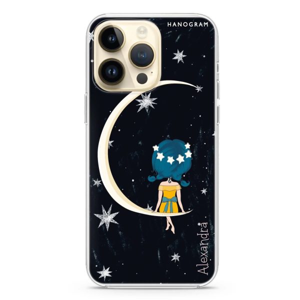 Cute Girl Moon iPhone 12 Pro Max MagSafe Compatible Ultra Clear Case Online