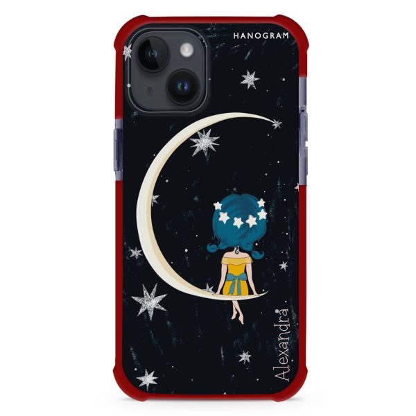 Cute Girl Moon iPhone 12 Mini Ultra Shockproof Case For Sale