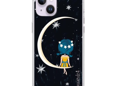 Cute Girl Moon iPhone 13 Mini Ultra Clear Case For Cheap