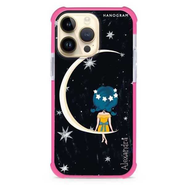 Cute Girl Moon iPhone 13 Pro Max MagSafe Compatible Ultra Shockproof Case For Discount