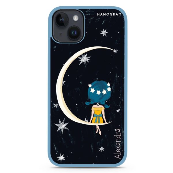 Cute Girl Moon iPhone 14 Plus Impact Guard Bumper Case Online Sale