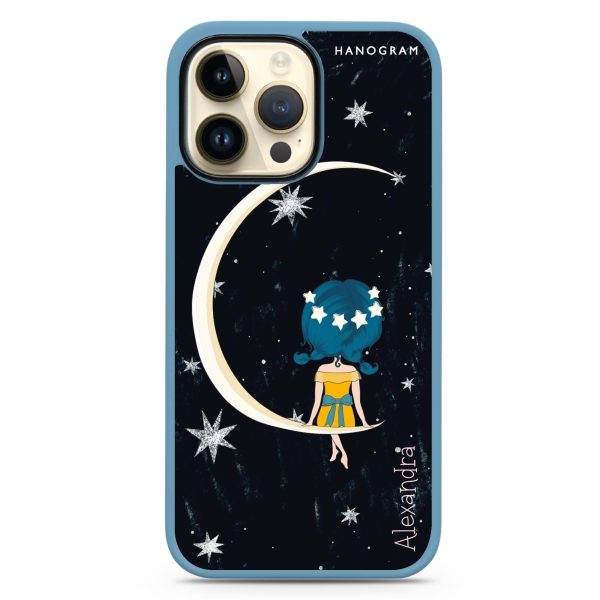 Cute Girl Moon iphone 13 pro max Impact Guard Bumper Case Hot on Sale