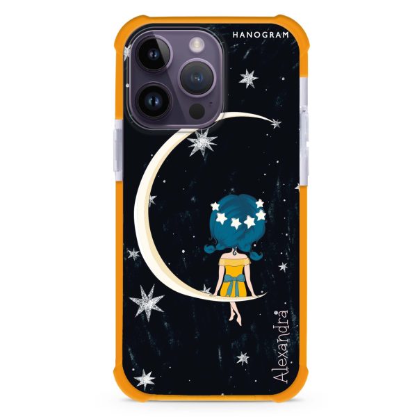 Cute Girl Moon iPhone 13 Pro Max MagSafe Compatible Ultra Shockproof Case For Discount