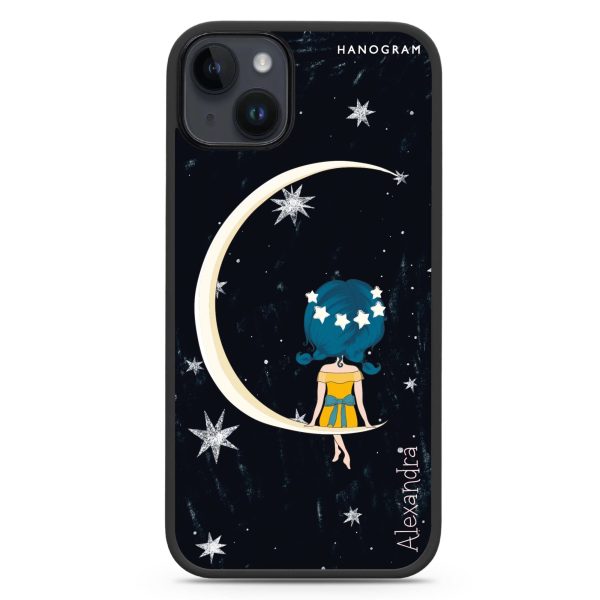 Cute Girl Moon iPhone 14 Impact Guard Bumper Case Sale