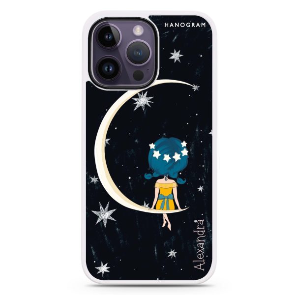 Cute Girl Moon iphone 13 pro max Impact Guard Bumper Case Hot on Sale