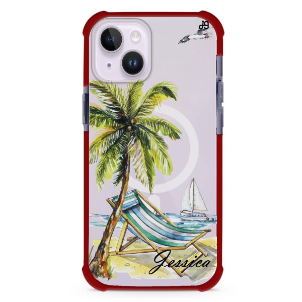 Summer on the beach iPhone 12 MagSafe Compatible Ultra Shockproof Case Fashion