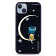 Cute Girl Moon iPhone 14 MagSafe Compatible Impact Guard Bumper Case For Cheap