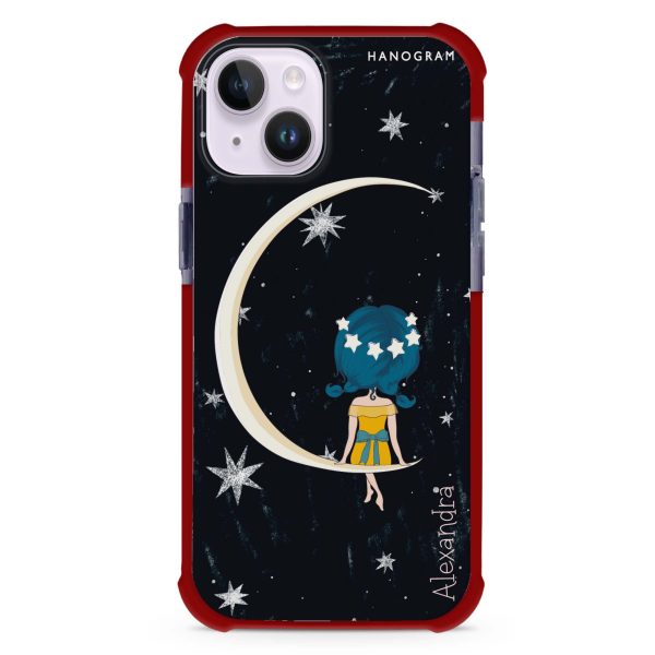 Cute Girl Moon iPhone 12 MagSafe Compatible Ultra Shockproof Case Sale