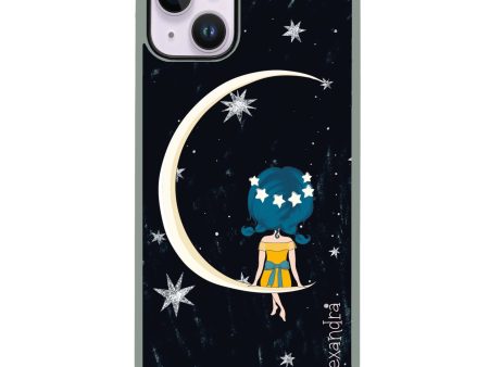 Cute Girl Moon iPhone 14 Plus Impact Guard Bumper Case Online Sale