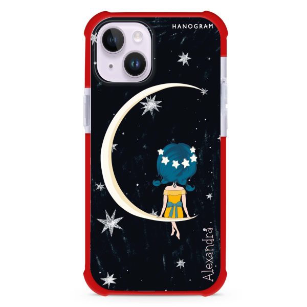 Cute Girl Moon iPhone 12 MagSafe Compatible Ultra Shockproof Case Sale